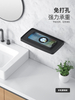 Soporte de papel higiénico para baño Saige nuevo con estante de teléfono para montaje en pared del hogar diseño gráfico negro moderno ABS blanco/negro Saigood