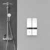 Saige 200ml * 2 Baño Blanco Montaje en pared Dispensador de jabón líquido manual para ducha